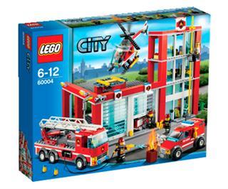vogn Følelse dollar LEGO City 60004 Brandstation - Sammenlign priser